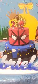 Torta scenografica spiderman 