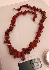 Collana Corallo Rosso Mediterraneo Naturale Sardo