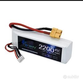 Batteria lipo 11.1 volt 2200 mha 45c