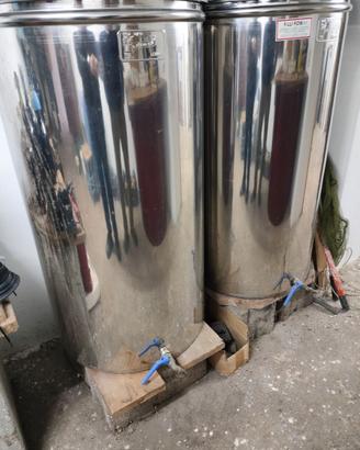 Contenitore Inox da 200 Litri Per Vino/Olio/Alim.