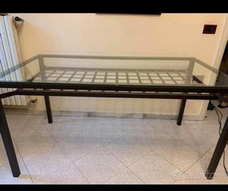 Tavolo IKEA in vetro e ferro battuto - Granas