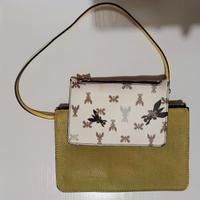 Pochette PATRIZIA PEPE gialla + bustina farfalle