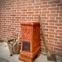 ANTICA STUFA IN TERRACOTTA ANNI 30/40 FELICI PRATO