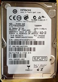 HARD DISK HITACHI 320GB SATA 3Gb/s 2.5" 