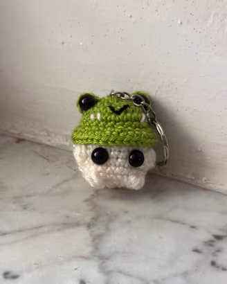 Portachiavi Amigurumi Fungo Ranocchia
