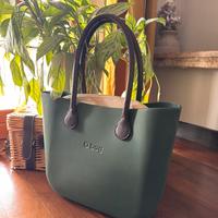 O bag verde con doppio manico