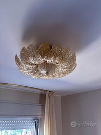 Plafoniera murano e oro