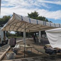 ombrellone in alluminio 3 x 4 con piede in metallo