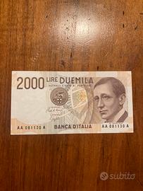 Banconota 2000 Lire Marconi FDS seriale tripla A