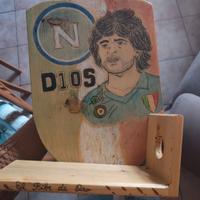 Maradona D10S - Pezzo unico artigianale in legno