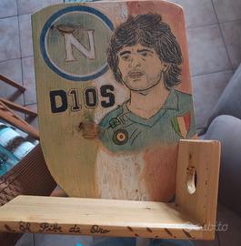 Maradona D10S - Pezzo unico artigianale in legno