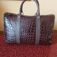 Borsa bauletto in pelle marrone nuova