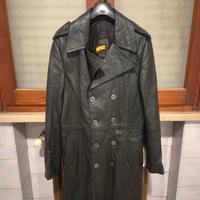 giacca in pelle nera