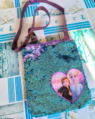 Tracolla Frozen 2 Paillettes Disney Turchese/Viola