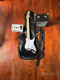Squier Sonic Stratocaster pack e Fender  FT-1 Pro