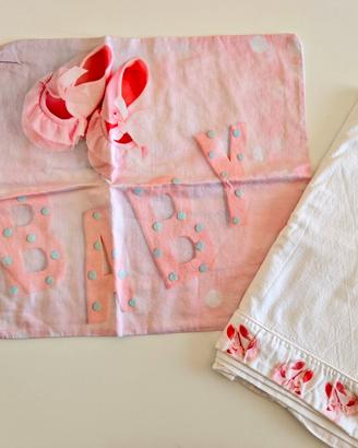 set biancheria culla/passeggino/lettino bimba