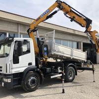 Iveco eurocargo 150 con gru+jib e ribaltabile