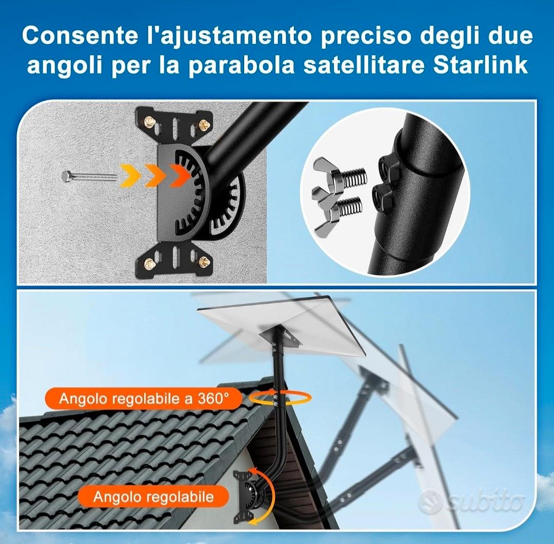 Kit Montaggio Regolabile Per Starlink Gen 3 - Supporto Da Tetto Per Antenna Satellitare Internet - Foto 8