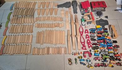 Rotaie legno, ponti, stazioni, locomotive e vagoni