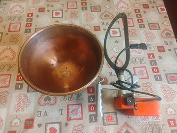 POLENTINA OVBC PAIOLO IN RAME CON MOTORE ELETTRICO