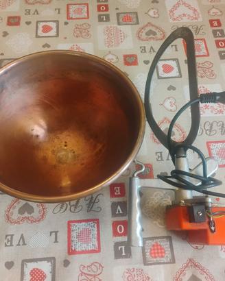 POLENTINA OVBC PAIOLO IN RAME CON MOTORE ELETTRICO