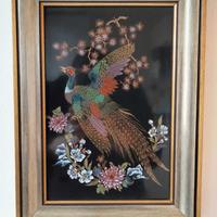 Quadro con pavone anni '80