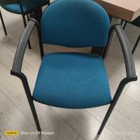 Sedie blu da ufficio - Tavolo grande da ufficio