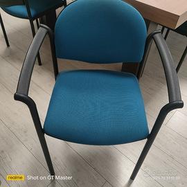 Sedie blu da ufficio - Tavolo grande da ufficio