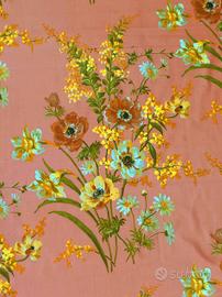 Grande tessuto  Chintz vintage stampato a mano