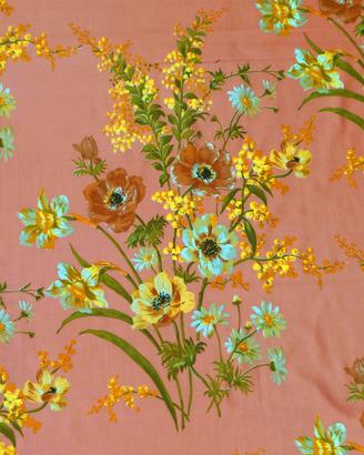 Grande tessuto  Chintz vintage stampato a mano