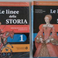 le linee della storia 1 e 2, libri scuola media
