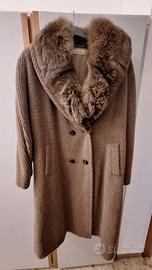 Cappotto donna AGNONA in alpaca del Perù con collo