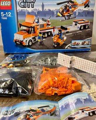 Set lego city 7686 camion trasporto elicotteri