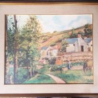 COPPIA DI STAMPE INCORNICIATE -PISSARRO E MONET