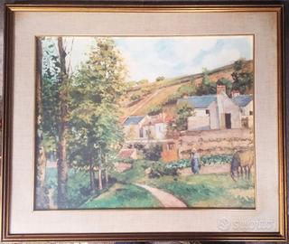 COPPIA DI STAMPE INCORNICIATE -PISSARRO E MONET