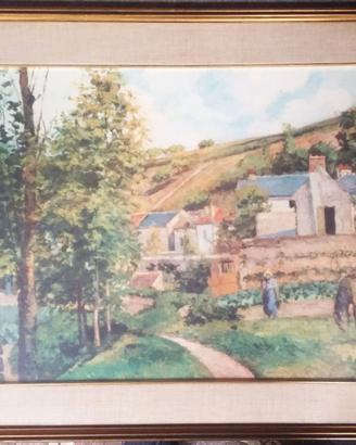 COPPIA DI STAMPE INCORNICIATE -PISSARRO E MONET