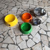 Ciotole diverse dimensioni, in plastica ed acciaio