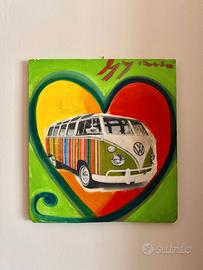Quadro originale Gregorio Mancino pulmino VW