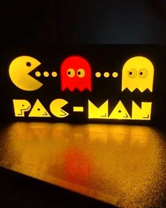 💡 Insegna luminosa PAC-MAN LED – Stampa 3D