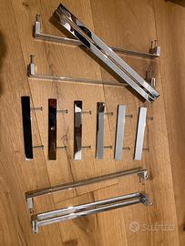 Maniglie in acciaio cromato per armadio o mobile