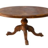 Tavolo ovale in radica di noce, inglese, dell'800