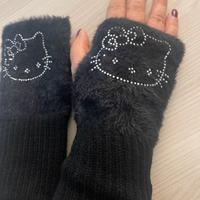 Guanti Hello kitty neri