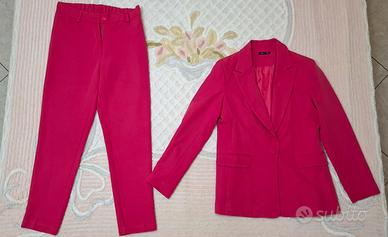 Tailleur elegante donna fuxia