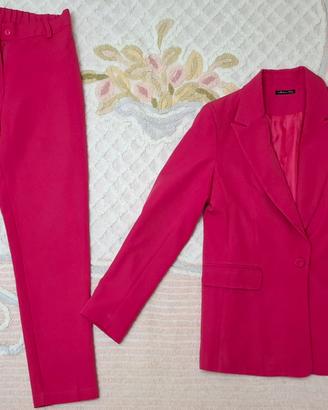 Tailleur elegante donna fuxia