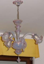 Tradizionale lampadario di Murano a 3 luci