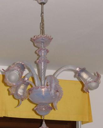 Tradizionale lampadario di Murano a 3 luci