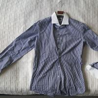 Camicia Bagutta a quadretti blu e bianchi, taglia