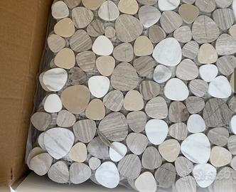 Mosaico Bubble Beige Marmo 32x32 Nuovo