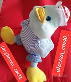 peluche Anitra Canard tasca zip Marchio CE 