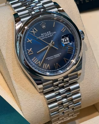 Rolex Dj 126200 36mm Luglio 2026 Blu Roman Jubilee